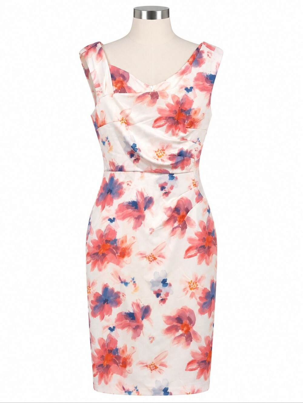 Belle Poque NWT Floral Irregular Neckline Elegant Retro Dinner Cocktail  Dress L